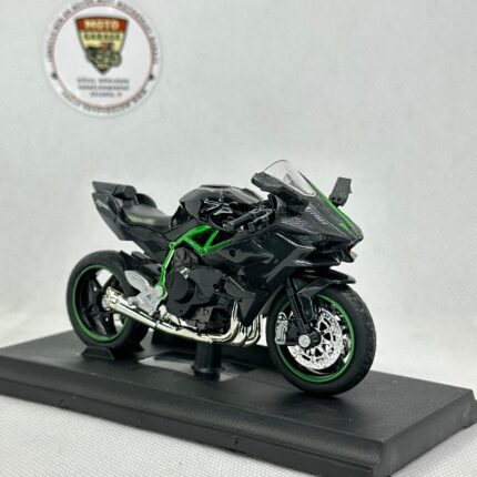 Kawasaki H2R Maket - 1:18 Diecast Siyah Yeşil Model
