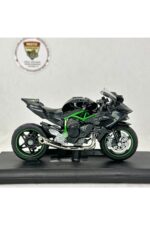Kawasaki H2R Maket - 1:18 Diecast Siyah Yeşil Model - Görsel 2