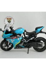 CFMOTO 250SR 1:12 Sesli Işıklı Diecast Motosiklet Modeli - Mavi Sarı - Görsel 5