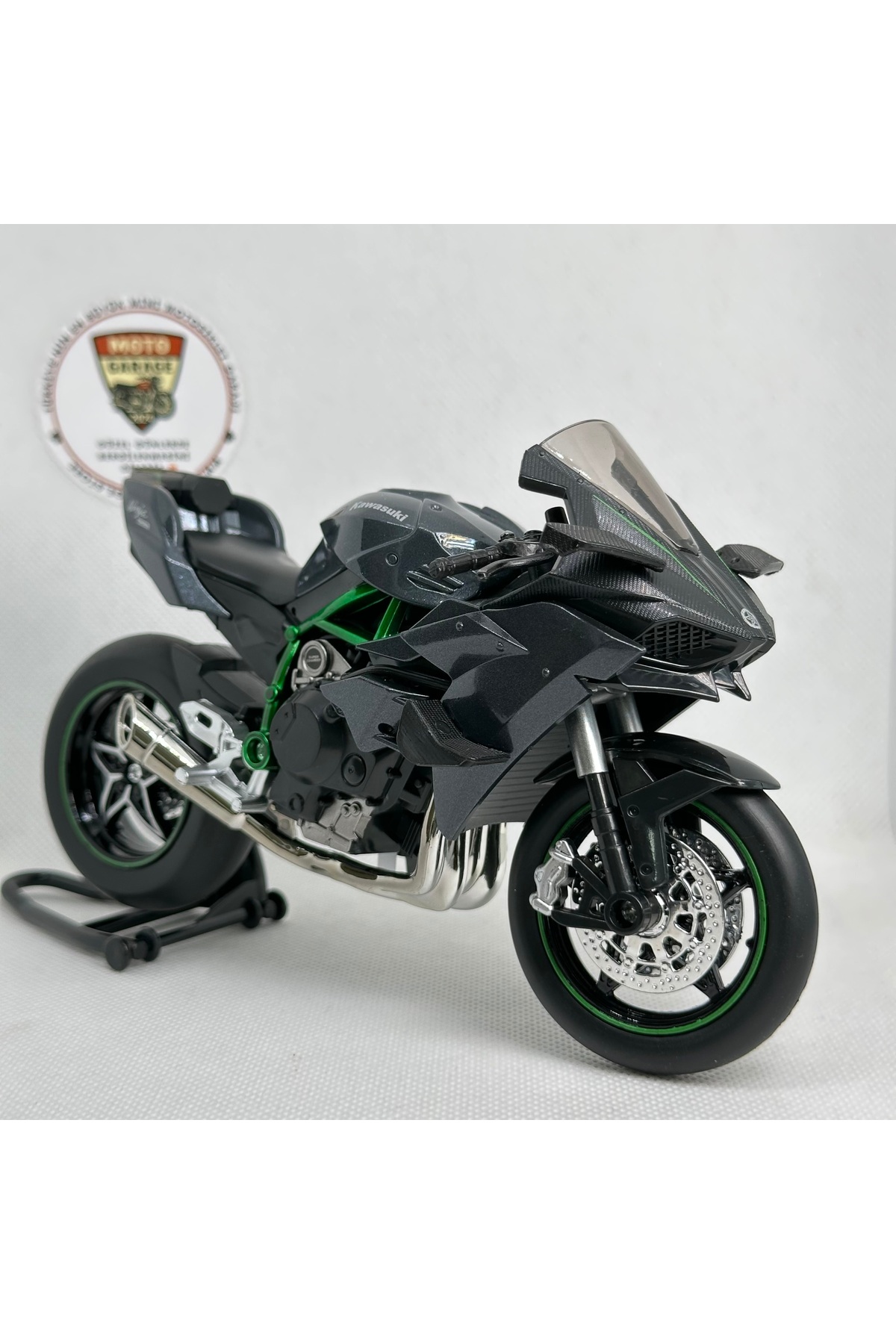1_org_zoom-253.jpg Kawasaki Ninja H2 1:12 Diecast Motosiklet Modeli - Sesli Işıklı - Siyah Yeşil
