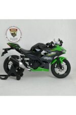 Kawasaki Ninja 400 1:12 Diecast Sesli Işıklı Motosiklet Modeli - Yeşil Siyah - Görsel 2