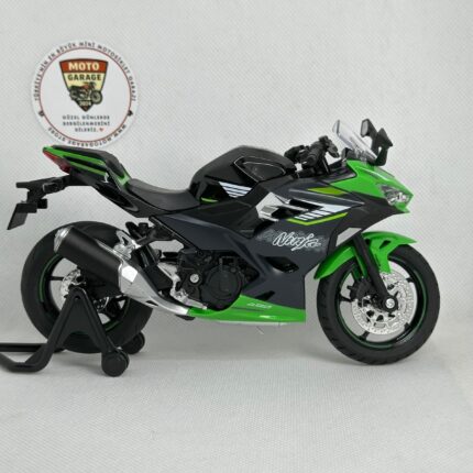 Kawasaki Ninja 400 1:12 Diecast Sesli Işıklı Motosiklet Modeli – Yeşil Siyah - görsel 2