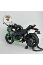 Kawasaki Ninja 400 1:12 Diecast Sesli Işıklı Motosiklet Modeli - Yeşil Siyah - Görsel 5