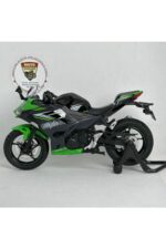 Kawasaki Ninja 400 1:12 Diecast Sesli Işıklı Motosiklet Modeli - Yeşil Siyah - Görsel 6