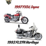 1:18 Harley-Davidson 90'lar Klasikleri İkili Set - 1997 FXDL Dyna & 1993 FLSTN Heritage