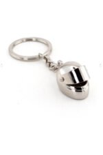 Mini Kask Gümüş Renk Metal Anahtarlık & Charm | Motorcu Hediyelik - Görsel 2
