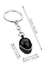 Mini Kask Siyah Renk Metal Anahtarlık & Charm | Motorcu Hediyelik - Görsel 3
