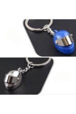 Motosiklet/Motor Kaskı Mavi Renk Metal Anahtarlık & Charm - Görsel 2