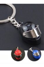 Motosiklet/Motor Kaskı Mavi Renk Metal Anahtarlık & Charm - Görsel 3