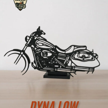 Harley Dyna Low Rider Masa Dekoru – Motor Tutkunlarına Özel Motosiklet Silüeti