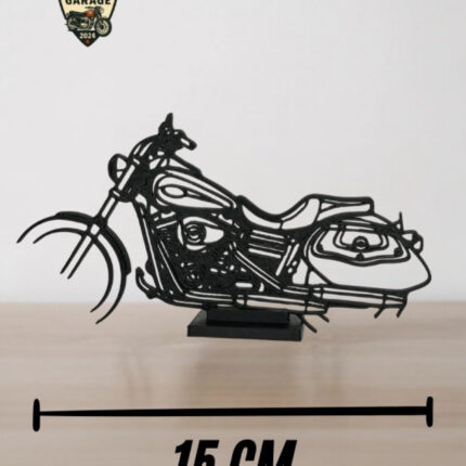 Harley Dyna Low Rider Masa Dekoru – Motor Tutkunlarına Özel Motosiklet Silüeti - görsel 2