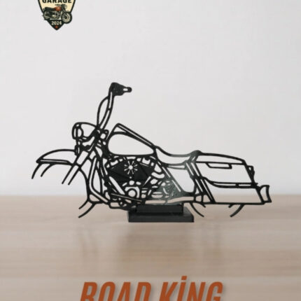 Harley Road King Masa Dekoru – Klasik Cruiser Motor Figürü/Silüeti