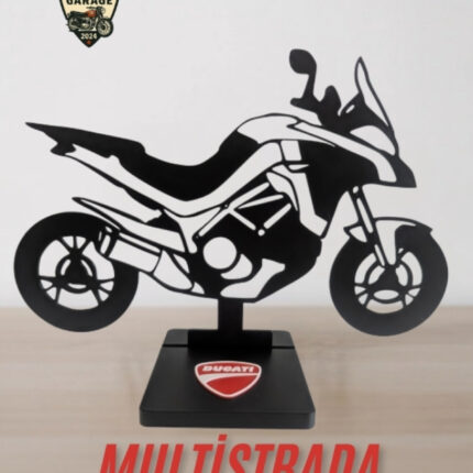 Ducati Multistrada Siluet Masa Dekoru – Touring Motor Figürü