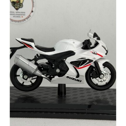 Suzuki GSX-R1000R Beyaz 1:18 Ölçek Diecast Model Motosiklet - görsel 2