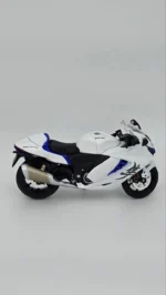 Suzuki Hayabusa 1:12 Diecast Motosiklet - Beyaz Karbon Detaylı Koleksiyon - Görsel 2