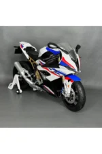 Işıklı BMW S1000 RR 1:9(25cm) ölçek Diecast Motosiklet Model Oyuncak – Metal Biblo & Maket