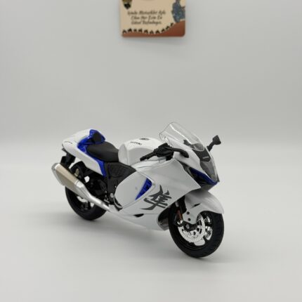 Suzuki Hayabusa Sesli & Işıklı 1:12 Ölçekli Beyaz Diecast Motosiklet