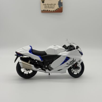 Suzuki Hayabusa Sesli & Işıklı 1:12 Ölçekli Beyaz Diecast Motosiklet - görsel 2