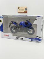 Yamaha YZF-R3 1:12 Diecast - Parlak Mavi Karbon Detaylı Motosiklet Modeli - Görsel 8
