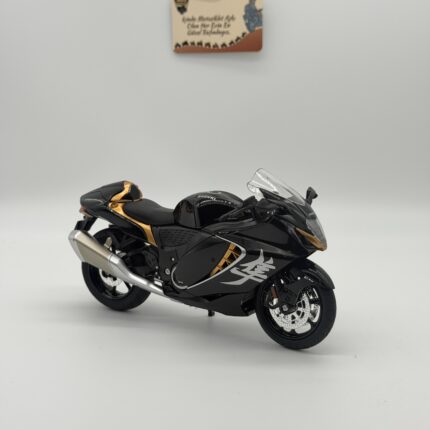 Suzuki Hayabusa 1:12 Diecast Motosiklet - Siyah Gold Detaylı Koleksiyon