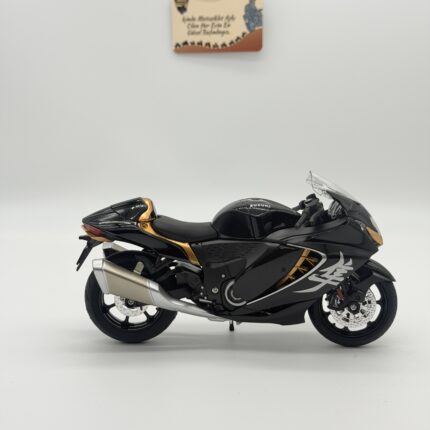 Suzuki Hayabusa 1:12 Diecast Motosiklet – Siyah Gold Detaylı Koleksiyon - görsel 2