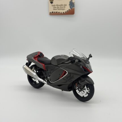 Suzuki Hayabusa Sesli & ışıklı 1:12 Diecast Motosiklet - Gri Red
