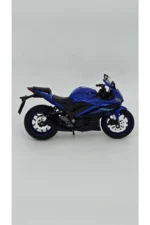 Yamaha YZF-R3 1:12 Diecast - Parlak Mavi Karbon Detaylı Motosiklet Modeli - Görsel 2