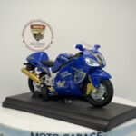 Mavi Yarış Motosikleti #46 - 1:18 Ölçek (12cm) Kutulu Standlı Diecast Model