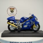 Mavi Yarış Motosikleti #46 - 1:18 Ölçek (12cm) Kutulu Standlı Diecast Model - Görsel 2