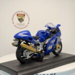 Mavi Yarış Motosikleti #46 - 1:18 Ölçek (12cm) Kutulu Standlı Diecast Model - Görsel 3