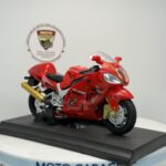 Kırmızı Yarış Motosikleti - 1:18 Ölçek (12cm) Kutulu Standlı Diecast Model
