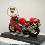 Kırmızı Yarış Motosikleti - 1:18 Ölçek (12cm) Kutulu Standlı Diecast Model - Görsel 4