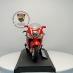 Kırmızı Yarış Motosikleti - 1:18 Ölçek (12cm) Kutulu Standlı Diecast Model - Görsel 7