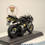 Siyah Yarış Motosikleti - 1:18 Ölçek (12cm) Kutulu Standlı Diecast Model - Görsel 3