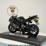 Siyah Yarış Motosikleti - 1:18 Ölçek (12cm) Kutulu Standlı Diecast Model - Görsel 4