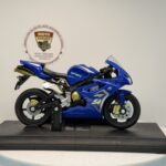 Mavi Yarış Motosikleti #54 - 1:18 Ölçek (12cm) Kutulu Standlı Diecast Model - Görsel 2