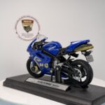 Mavi Yarış Motosikleti #54 - 1:18 Ölçek (12cm) Kutulu Standlı Diecast Model - Görsel 4