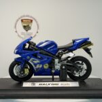 Mavi Yarış Motosikleti #54 - 1:18 Ölçek (12cm) Kutulu Standlı Diecast Model - Görsel 5