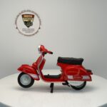 1976 Vespa 200 Rally - 1:18 Ölçek (12cm) Kutulu Standlı Diecast Model (Kırmızı) - Görsel 5