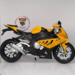 BMW S1000 RR - 1:12 Ölçek (18cm) Sarı Lisanslı Diecast Motosiklet Modeli - Görsel 2