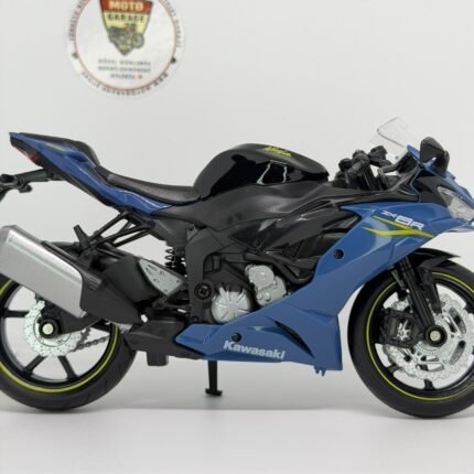Kawasaki Ninja ZX-6R 1:12 Lacivert Diecast Motosiklet Model - görsel 2
