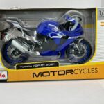 Yamaha YZF-R1 1:12 Ölçek Diecast Model Motosiklet (Lacivert) - Görsel 9