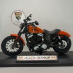 Harley Iron 883 Cruiser Chopper 1:12 Turuncu Diecast Motosiklet - Görsel 5