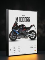 Kişiye Özel Moto Light BOX | 3D Premium Işıklı Motosiklet Tablosu (30x40 cm) - Görsel 2