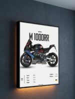Kişiye Özel Moto Light BOX | 3D Premium Işıklı Motosiklet Tablosu (30x40 cm)