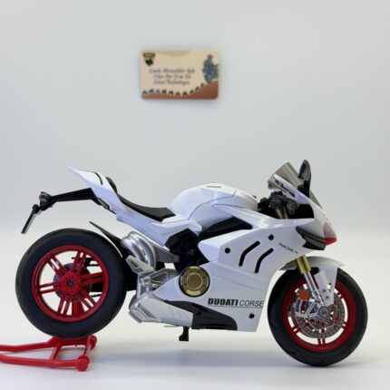 Ducati Panigale V4 Beyaz Diecast 1:10 Ölçek Sesli ve Işıklı | Alloy Diecast Model - görsel 2