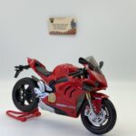 Ducati Panigale V4 Corse 1:10 Ölçek Sesli Işıklı Alloy Model Motosiklet – Kırmızı Diecast