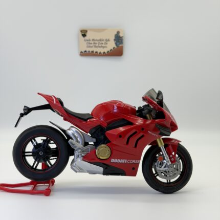 Ducati Panigale V4 Corse 1:10 Ölçek Sesli Işıklı Alloy Model Motosiklet – Kırmızı Diecast - görsel 2