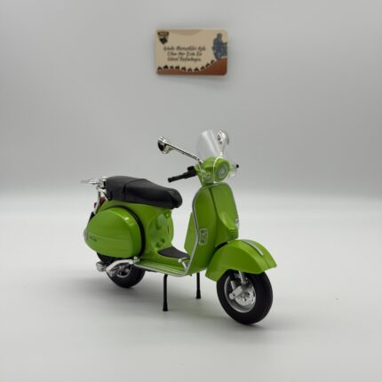 Yeşil Vespa PX125 1:10 Ölçek Diecast Model Scooter | Işıklı Sesli