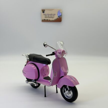 Pembe Vespa PX125 1:10 Ölçekli Maket Diecast Model | Işıklı Sesli
